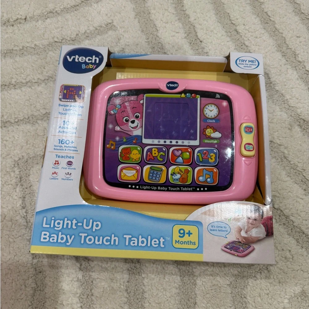 Light-Up Baby Touch Tablet - Pink and Magnetic Drawing Board - Pink